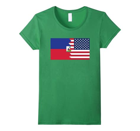 Haitian American Half Haiti Half America Flag T Shirt 4lvs