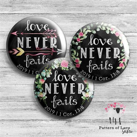 Love Never Fails 2019 Regional Convention Floral Love 3 Button