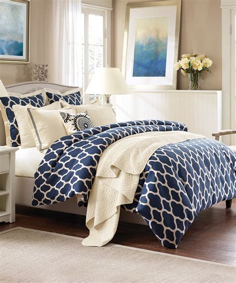 Awesome master bedroom comforters magnificent bed sets. Navy & White Comforter Set | zulily | Comforter sets, Home ...