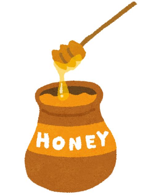 無料イラスト かわいいフリー素材集 ハチミツのイラスト