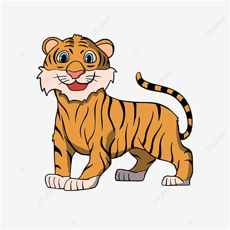 Orange Cute Hand Drawn Cartoon Tiger Clipart Tiger Clipart Tiger Clip