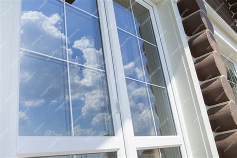 Premium Photo Plastic White Window Muntin Bars With The Reflection Of