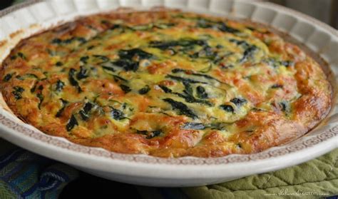 Simple Easy Crustless Spinach Quiche She Loves Biscotti