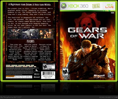 Gears Of War Xbox 360 Box Art Cover By Youphoria