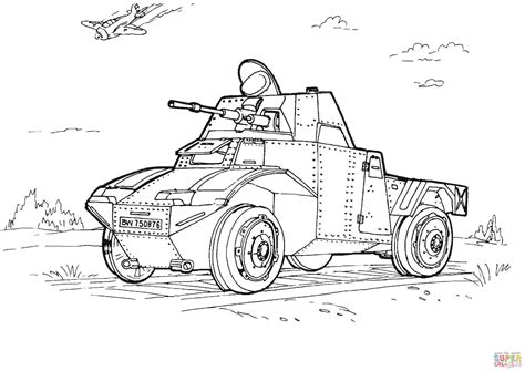 Army coloring book military tank pages inside | tanks in. Military Armored Car coloring page | Free Printable ...