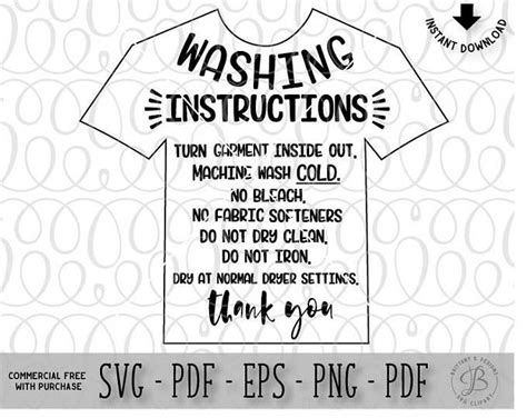T Shirt Care Instructions Svg Free 143 Crafter Files Best Sites