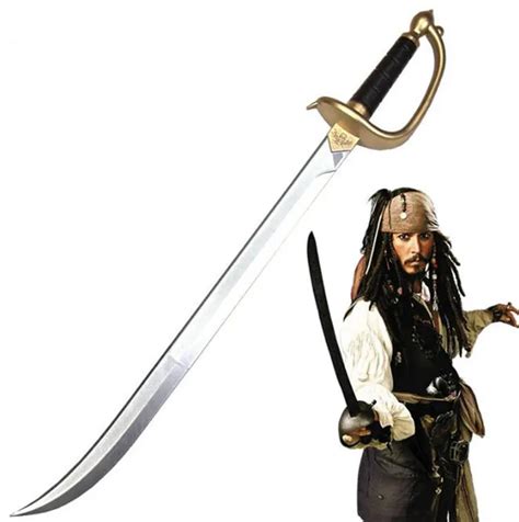 76cm296inch Pirates The Caribbean Captain Jack Sparrow Sword John Depp Cosplay Role Play Prop