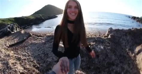 Guy Pushes His Girlfriend Off A Cliff And Gives A Thumbs Up Over Her