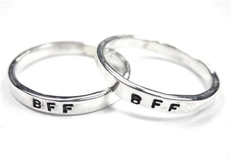 Set Of Bff Rings Best Friends Rings Two Matching Rings Sterling