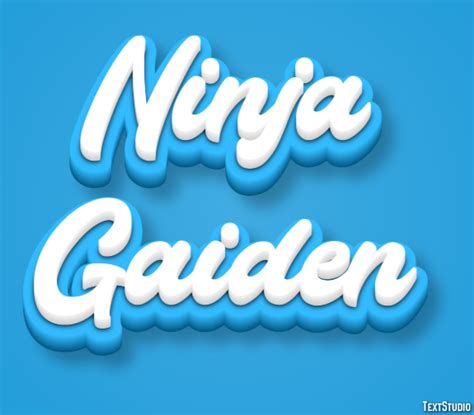 Ninja Gaiden Text Effect And Logo Design Videogame