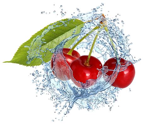 Hd Wallpaper Red Cherries Water Squirt Cherry Berries Fresh Splash Drops Wallpaper Flare