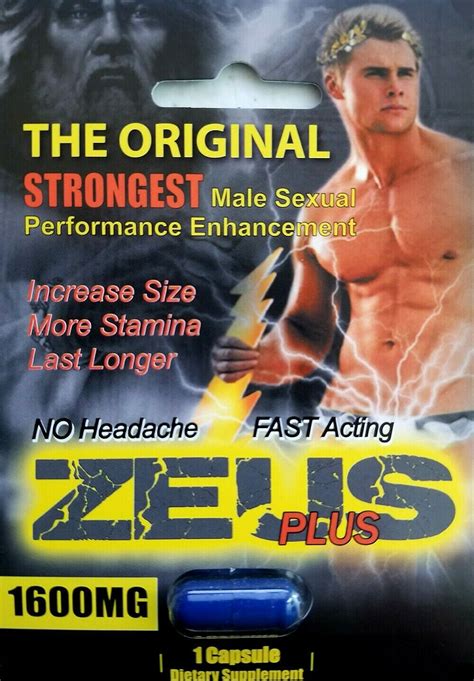 Zeus Plus 1600 4 Packs Male Natural Sex Enhancement Complement