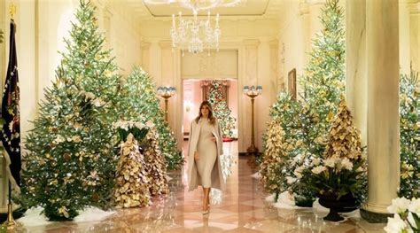 Melania Trump Unveils White House Christmas Decorations Rare