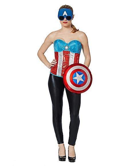 Sequin Captain America Marvel Corset