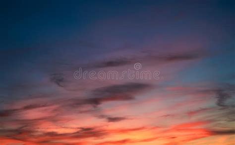 Colorful Sky With Clouds At Sunset Dramatic Evening Sky Stock Image