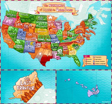 Maps Reveal Nicknames Of Every Us State And Canadian Province