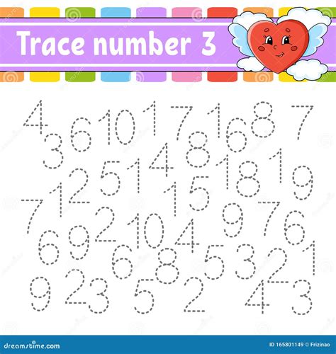 Trace Number Handwriting Practice Learning Numbers For Kids