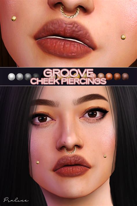 Groove Cheek Piercings Patreon Sims 4 Piercings Sims 4 Tattoos Sims
