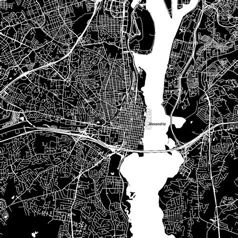 Alexandria Virginia Downtown Map Dark Hebstreits Sketches Map