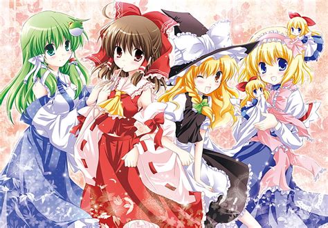 HD Wallpaper Anime Touhou Alice Margatroid Marisa Kirisame Reimu