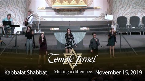 Temple Israels November 15 2019 Kabbalat Shabbat Youtube