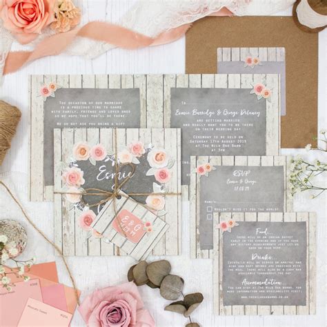 Rose Cottage Wedding Invitation Sample Sarah Wants Stationery