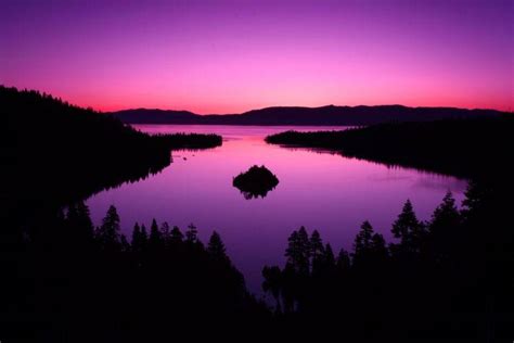 Photography Nature Landscape Lake Hills Mountains Sky Pink