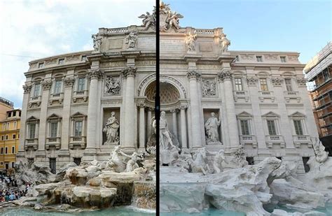 Glowing And Flowing Trevi Fountain Reopens After Restoration Italy