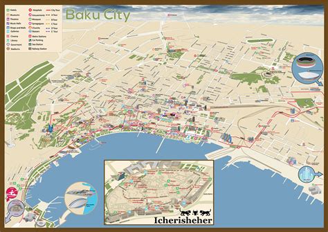 Touristic Baku Map For Baku 2015 European Games On Behance