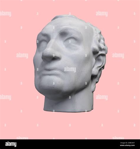 Monochrome 3d Rendering Illustration Of Head Bust Classical Sculpture