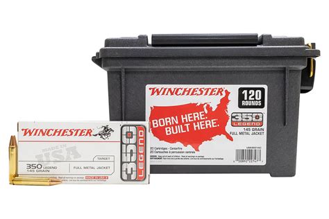 Winchester 350 Legend 145 Gr Fmj Usa 120 Rounds In Ammo Can Vance