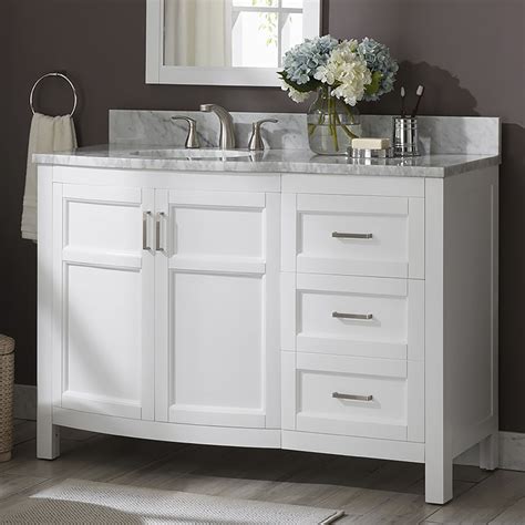 Allen Roth Moravia 48 In White Single Sink Bathroom Vanity With