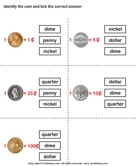 30 Identifying Coins and Coin Values Worksheets | Kitty Baby Love