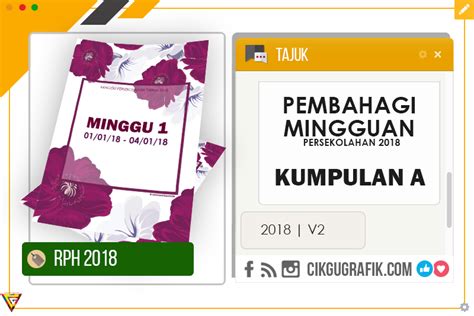 Kementerian pendidikan malaysia (kpm) melalui portal rasminya telah mengeluarkan takwim / kalender persekolahan 2018 sebagai rujukan dan panduan pihak yang terlibat terutama guru dan juga murid. Pembahagi Mingguan RPH 2018 Kumpulan A v2 | KOLEKSI GRAFIK ...