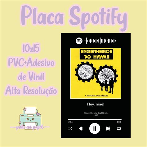 Placa Spotify X Elo Produtos Especiais