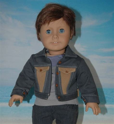 Denim Jacket Made To Fit American Boy Doll 18 Inch Doll Etsy