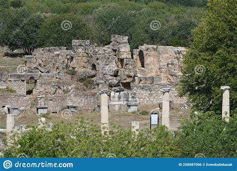 Hadrianic Baths In Aphrodisias Ancient City In Aydin Turkiye Editorial