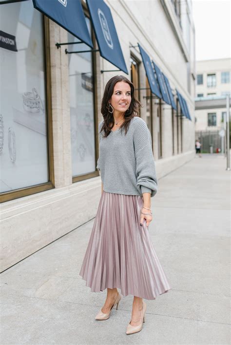 sweater and midi skirt outfit lady in violet houston fashion blogger midi skirt outfit