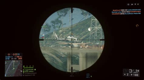 Bf4 Sniper Game Play 490m Pilot Head Shot Youtube