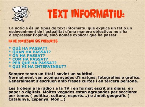 Caracter Stiques Text Informatiu Texto Informativo Tipos De Texto