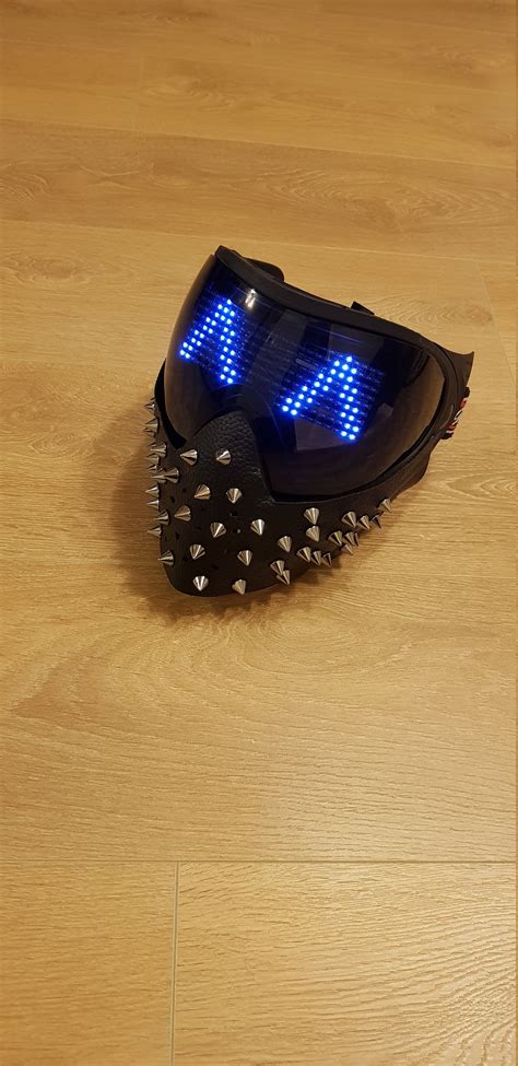 Watch Dogs 2 Wrench Led Mask Cyberpunk Cosplay Dj Mask Etsy