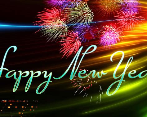 Happy New Year New Year Greetings Fireworks Image Hd Wallpaper For