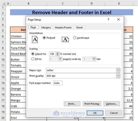 How To Remove Header And Footer In Excel 6 Methods Exceldemy