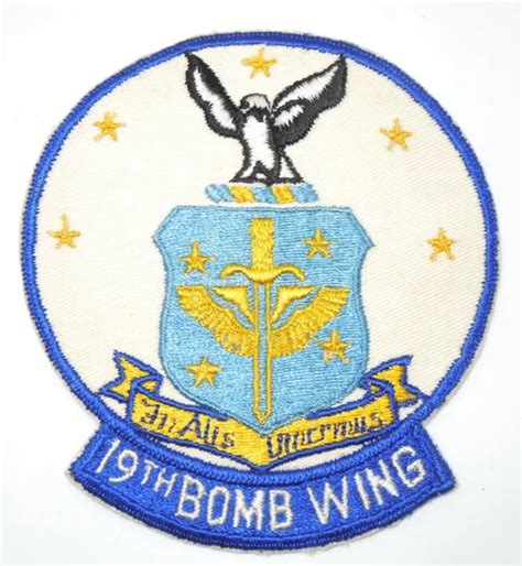 Original Vietnam War Usaf Air Force 19th Bomb Wing Patch A63 1399