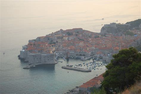 Sunset View On Dubrovnik Croatia Stock Image Image Of Balkan
