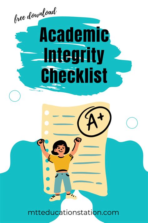 Academic Integrity Checklist Mtt Education Station