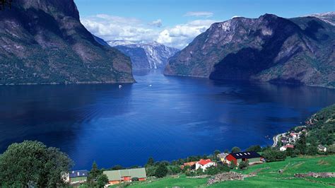 Aurlandsfjord Norway Panorama Wallpapers Hd Wallpapers Id 17635