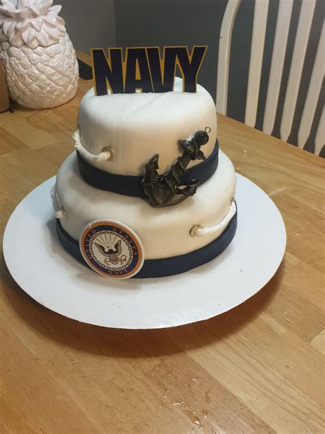 pin on navy cake