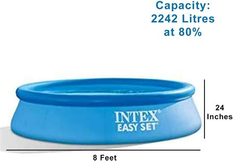 Intex 8ft X 24in Easy Set Swimming Pool Inflateable Paddling Round