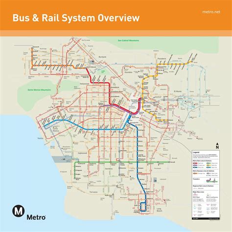 Los Angeles Public Transportation Map Los Angeles Public Transit Map